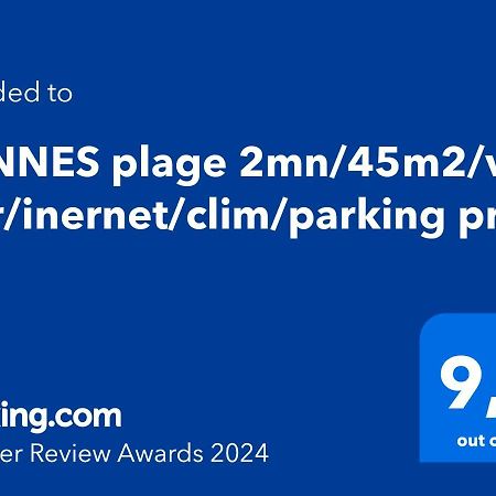 CANNES plage 2mn/45m2/vue mer/inernet/clim/parking privé Eksteriør billede