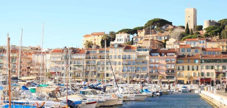 CANNES plage 2mn/45m2/vue mer/inernet/clim/parking privé Eksteriør billede